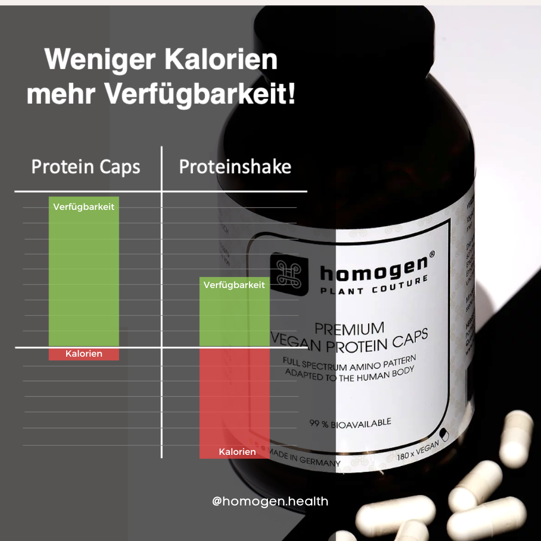 Vegane Protein Kapseln – 100% pflanzlich & ohne Zusatzstoffe – homogen ...