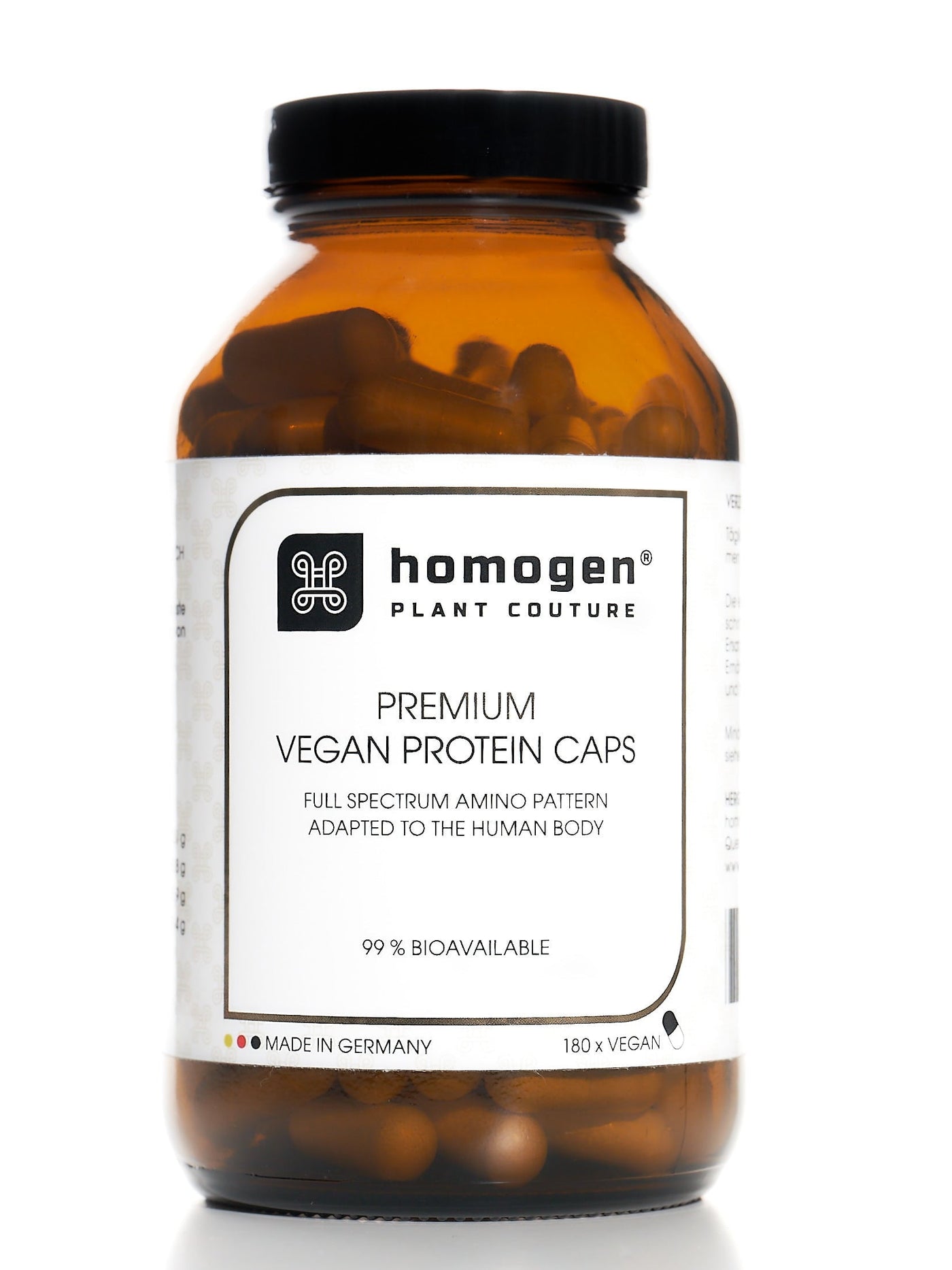 Premium Vegan Protein Caps für Menschlichen Körper | Vegan Protein Caps | Vegane Protein Kapseln | Homogen.Health
